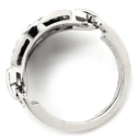 ブルガリ BVLGARI アストラーレ チェルキ ブラック×ホワイトゴールド K18WG ダイヤモンド セラミック リング 指輪 BVLGARI Au750 18K 18金 セラミック ダイヤ 11号