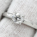 ブルガリ BVLGARI グリフソリテール ダイヤリング プラチナシルバー Pt950 ダイヤモンド リング 指輪 プラチナム 1粒 ダイヤ エンゲージ マリッジ ブライダル 10.5号