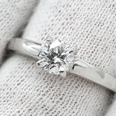 ブルガリ BVLGARI グリフソリテール ダイヤリング プラチナシルバー Pt950 ダイヤモンド リング 指輪 プラチナム 1粒 ダイヤ エンゲージ マリッジ ブライダル 10.5号