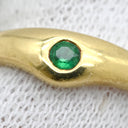 ティファニー Tiffany & Co カーブド バンドリング エメラルド イエローゴールド K18YG リング 指輪 T＆Co. 750 750YG 10号