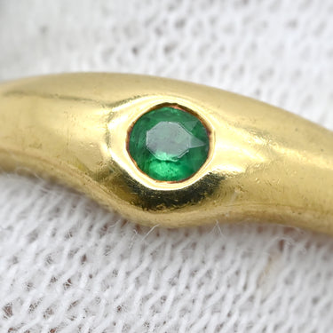 ティファニー Tiffany & Co カーブド バンドリング エメラルド イエローゴールド K18YG リング 指輪 T＆Co. 750 750YG 10号