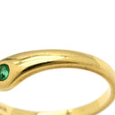 ティファニー Tiffany & Co カーブド バンドリング エメラルド イエローゴールド K18YG リング 指輪 T＆Co. 750 750YG 10号