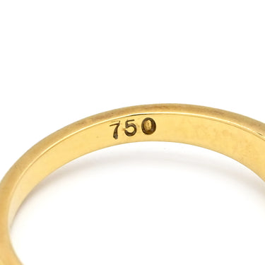 ティファニー Tiffany & Co カーブド バンドリング エメラルド イエローゴールド K18YG リング 指輪 T＆Co. 750 750YG 10号