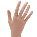 ティファニー Tiffany & Co カーブド バンドリング エメラルド イエローゴールド K18YG リング 指輪 T＆Co. 750 750YG 10号