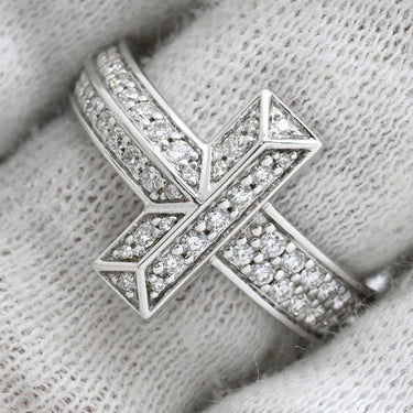 ティファニー Tiffany & Co Tワン ワイド ダイヤ 68170036 ホワイトゴールド K18WG ダイヤモンド リング 指輪 T＆Co. 750 WG 18金 パヴェダイヤ 10号