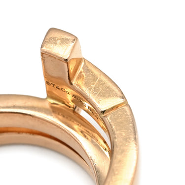 ティファニー Tiffany & Co Tスクエア ラップ ピンクゴールド K18PG ダイヤモンド リング 指輪 AU750 18K ダイヤモンド 6号