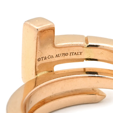 ティファニー Tiffany & Co Tスクエア ラップ ピンクゴールド K18PG ダイヤモンド リング 指輪 AU750 18K ダイヤモンド 6号