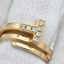 ティファニー Tiffany & Co Tスクエア ラップ ピンクゴールド K18PG ダイヤモンド リング 指輪 AU750 18K ダイヤモンド 6号