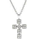 ブルガリ BVLGARI ルチア ラテンクロス ペンダント ホワイトゴールド K18WG ダイヤモンド ネックレス Au750 18K 18金 ダイヤ 十字架