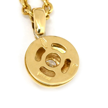 ブルガリ BVLGARI コロナネックレス イエローゴールド K18YG ダイヤモンド ネックレス BVLGARI Au750 18K ダイヤ 1P 1粒