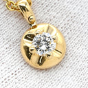 ブルガリ BVLGARI コロナネックレス イエローゴールド K18YG ダイヤモンド ネックレス BVLGARI Au750 18K ダイヤ 1P 1粒
