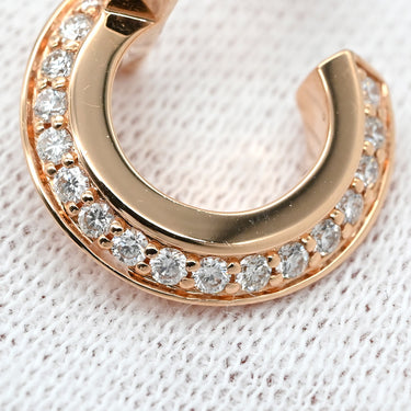ティファニー Tiffany & Co Tワン フープ ダイヤ ローズゴールド K18PG ダイヤモンド ピアス ピンクゴールド 750 18K 18金