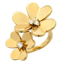 ヴァンクリーフアーペル Van Cleef & Arpels フリヴォル アントレ レ ドア VCARPJMD00 イエローゴールド K18YG ダイヤモンド #50(JP10) リング 指輪 フラワー 4Pダイヤ 10号