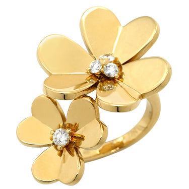ヴァンクリーフアーペル Van Cleef & Arpels フリヴォル アントレ レ ドア VCARPJMD00 イエローゴールド K18YG ダイヤモンド #50(JP10) リング 指輪 フラワー 4Pダイヤ 10号