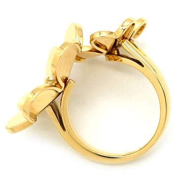 ヴァンクリーフアーペル Van Cleef & Arpels フリヴォル アントレ レ ドア VCARPJMD00 イエローゴールド K18YG ダイヤモンド #50(JP10) リング 指輪 フラワー 4Pダイヤ 10号