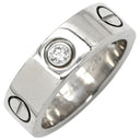 カルティエ Cartier ラブリング ハーフダイヤ B4032549 ホワイトゴールド K18WG ダイヤモンド #49 リング 指輪 LOVE Ring Au750 18K 18金 3P 3石 3粒ダイヤ 9号