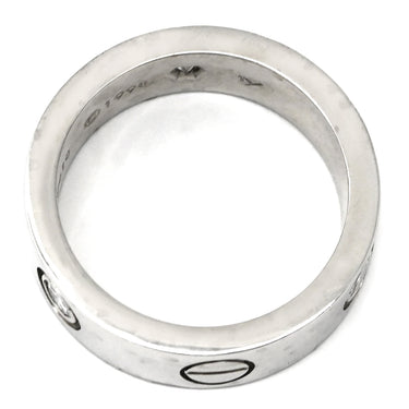 カルティエ Cartier ラブリング ハーフダイヤ B4032549 ホワイトゴールド K18WG ダイヤモンド #49 リング 指輪 LOVE Ring Au750 18K 18金 3P 3石 3粒ダイヤ 9号
