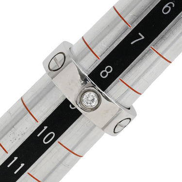 カルティエ Cartier ラブリング ハーフダイヤ B4032549 ホワイトゴールド K18WG ダイヤモンド #49 リング 指輪 LOVE Ring Au750 18K 18金 3P 3石 3粒ダイヤ 9号