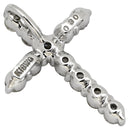 ノンブランド NON BRAND クロス ダイヤモンド 0.30ct ホワイトゴールド K18WG ダイヤモンド ペンダントトップ 11石 11P 十字架 18K 18金 750WG ネックレストップ ペンダントヘッド チャーム