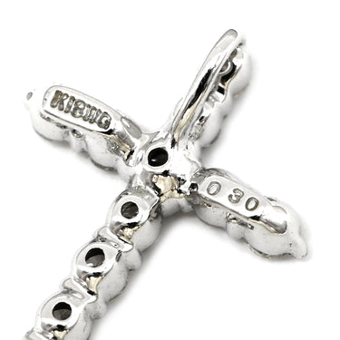 ノンブランド NON BRAND クロス ダイヤモンド 0.30ct ホワイトゴールド K18WG ダイヤモンド ペンダントトップ 11石 11P 十字架 18K 18金 750WG ネックレストップ ペンダントヘッド チャーム