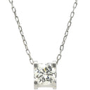 ノンブランド NON BRAND ダイヤモンド 0.50ct ペンダント ホワイトゴールド K18WG ダイヤモンド ネックレス スクエア 1P 1粒 1石 ラウンドブリリアントカット 18K 750 WG 18金