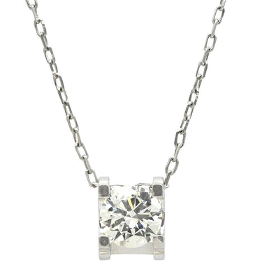 ノンブランド NON BRAND ダイヤモンド 0.50ct ペンダント ホワイトゴールド K18WG ダイヤモンド ネックレス スクエア 1P 1粒 1石 ラウンドブリリアントカット 18K 750 WG 18金