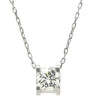 ノンブランド NON BRAND ダイヤモンド 0.50ct ペンダント ホワイトゴールド K18WG ダイヤモンド ネックレス スクエア 1P 1粒 1石 ラウンドブリリアントカット 18K 750 WG 18金