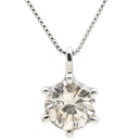 ノンブランド NON BRAND ダイヤ ペンダント プラチナシルバー Pt900 ダイヤモンド Pt850(チェーン) ネックレス プラチナム 1P 1石 1粒 ソリティア 6本爪 ラウンド ベネチアンチェーン マチネサイズ