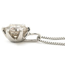 ノンブランド NON BRAND ダイヤ ペンダント プラチナシルバー Pt900 ダイヤモンド Pt850(チェーン) ネックレス プラチナム 1P 1石 1粒 ソリティア 6本爪 ラウンド ベネチアンチェーン マチネサイズ