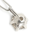 ノンブランド NON BRAND ダイヤ ペンダント プラチナシルバー Pt900 ダイヤモンド Pt850(チェーン) ネックレス プラチナム 1P 1石 1粒 ソリティア 6本爪 ラウンド ベネチアンチェーン マチネサイズ