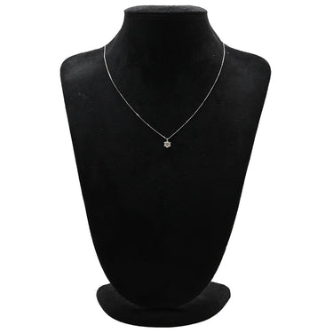 ノンブランド NON BRAND ダイヤ ペンダント プラチナシルバー Pt900 ダイヤモンド Pt850(チェーン) ネックレス プラチナム 1P 1石 1粒 ソリティア 6本爪 ラウンド ベネチアンチェーン マチネサイズ
