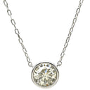 ノンブランド NON BRAND ダイヤ ペンダント プラチナシルバー Pt900 ダイヤモンド Pt850(チェーン) ネックレス 1P 1石 1粒 ダイヤモンド