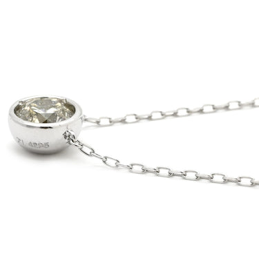 ノンブランド NON BRAND ダイヤ ペンダント プラチナシルバー Pt900 ダイヤモンド Pt850(チェーン) ネックレス 1P 1石 1粒 ダイヤモンド