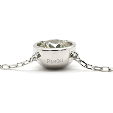 ノンブランド NON BRAND ダイヤ ペンダント プラチナシルバー Pt900 ダイヤモンド Pt850(チェーン) ネックレス 1P 1石 1粒 ダイヤモンド