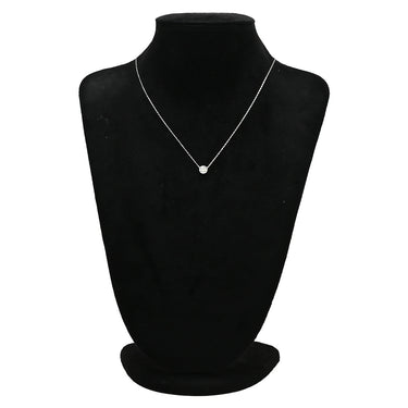 ノンブランド NON BRAND ダイヤ ペンダント プラチナシルバー Pt900 ダイヤモンド Pt850(チェーン) ネックレス 1P 1石 1粒 ダイヤモンド