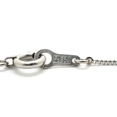 ノンブランド NON BRAND ダイヤ ペンダント プラチナシルバー Pt900 ダイヤモンド Pt850(チェーン) ネックレス プラチナム 4P 4石 4粒 ドロップ ラインストーン バートップ