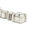 ノンブランド NON BRAND ダイヤ ペンダント プラチナシルバー Pt900 ダイヤモンド Pt850(チェーン) ネックレス プラチナム 4P 4石 4粒 ドロップ ラインストーン バートップ