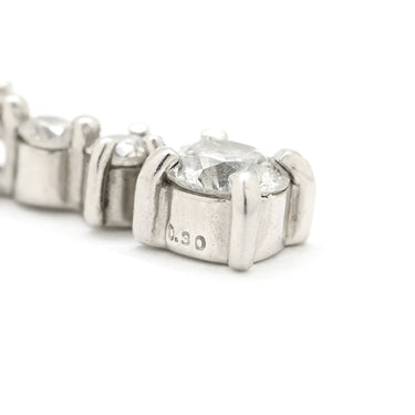 ノンブランド NON BRAND ダイヤ ペンダント プラチナシルバー Pt900 ダイヤモンド Pt850(チェーン) ネックレス プラチナム 4P 4石 4粒 ドロップ ラインストーン バートップ