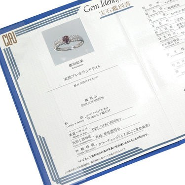 ノンブランド NON BRAND アレキサンドライト ダイヤリング プラチナシルバー Pt900 アレキサンドライト ダイヤモンド リング 指輪 11号