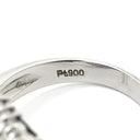 ノンブランド NON BRAND ブルーサファイア ダイヤリング プラチナシルバー Pt900 サファイア ダイヤモンド リング 指輪 ロイヤルブルー 青 13.5号