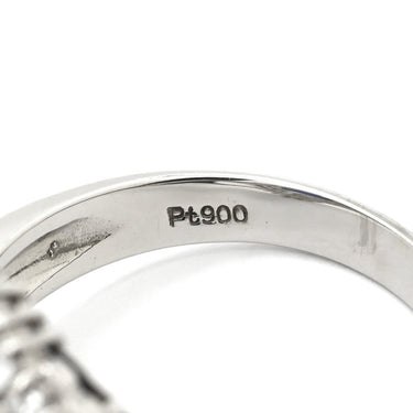 ノンブランド NON BRAND ブルーサファイア ダイヤリング プラチナシルバー Pt900 サファイア ダイヤモンド リング 指輪 ロイヤルブルー 青 13.5号