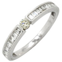 ノンブランド NON BRAND ダイヤリング ホワイトゴールド K18WG ダイヤモンド リング 指輪 一文字 ダイヤモンド 13号