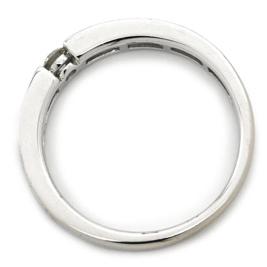 ノンブランド NON BRAND ダイヤリング ホワイトゴールド K18WG ダイヤモンド リング 指輪 一文字 ダイヤモンド 13号