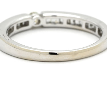 ノンブランド NON BRAND ダイヤリング ホワイトゴールド K18WG ダイヤモンド リング 指輪 一文字 ダイヤモンド 13号