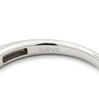 ノンブランド NON BRAND ダイヤリング ホワイトゴールド K18WG ダイヤモンド リング 指輪 一文字 ダイヤモンド 13号