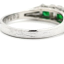 ノンブランド NON BRAND エメラルド0.54ct ダイヤモンド プラチナシルバー Pt900 エメラルド ダイヤモンド リング 指輪 グリーン 緑 Pm900 エメラルドカット バケットカット 11.5号