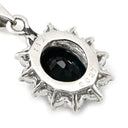 ノンブランド NON BRAND サファイア ダイヤモンド プラチナシルバー Pt850 サファイア ダイヤモンド ネックレス Pt850 ドロップ ペンダント ダイヤ 青 オーバル ブルーサファイア