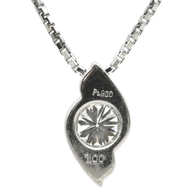 ノンブランド NON BRAND ダイヤペンダント プラチナシルバー Pt900 ダイヤモンド Pt850(チェーン) ネックレス 1P 1粒