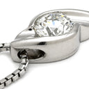 ノンブランド NON BRAND ダイヤペンダント プラチナシルバー Pt900 ダイヤモンド Pt850(チェーン) ネックレス 1P 1粒