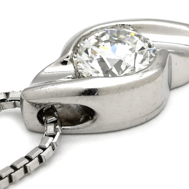 ノンブランド NON BRAND ダイヤペンダント プラチナシルバー Pt900 ダイヤモンド Pt850(チェーン) ネックレス 1P 1粒